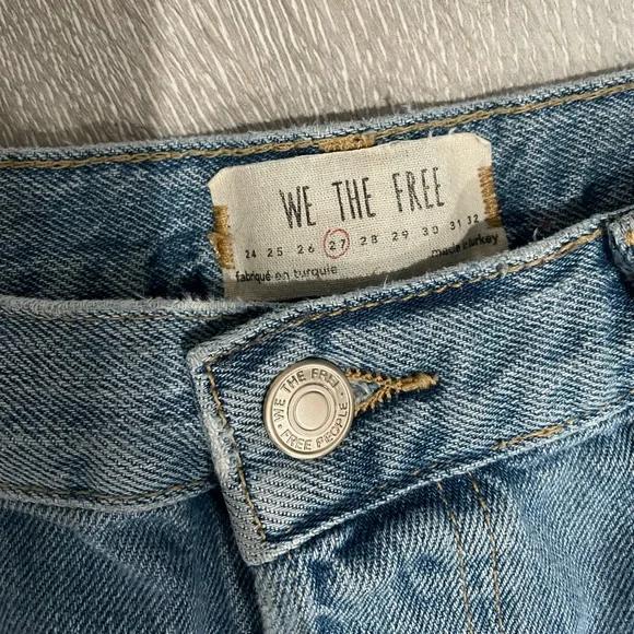 Free People x We The Free Maggie Straight Jean in Light Stone - Picture 2 of 5